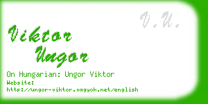 viktor ungor business card